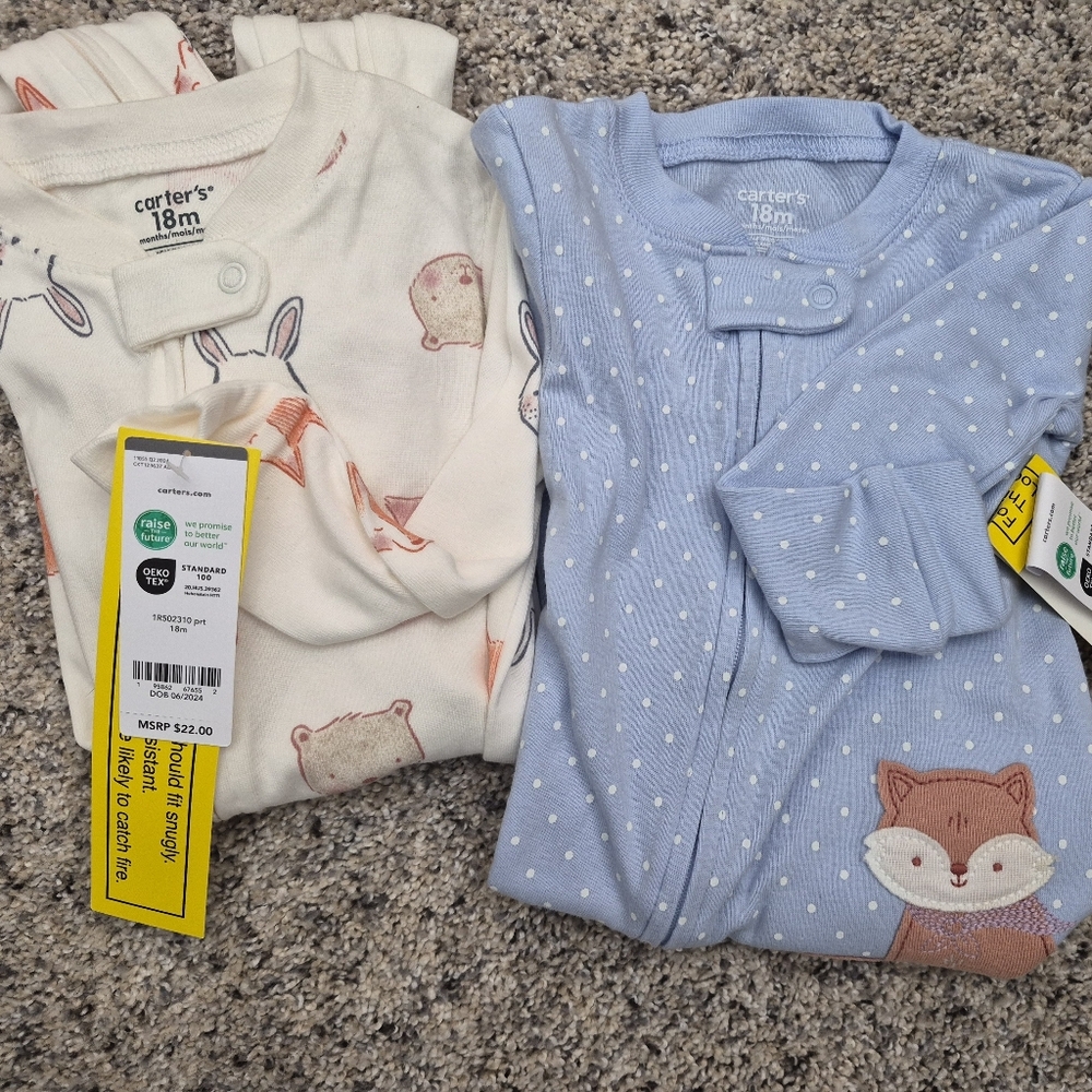 NWT Lot of TODDLER PAJAMAS 18 MONTHS